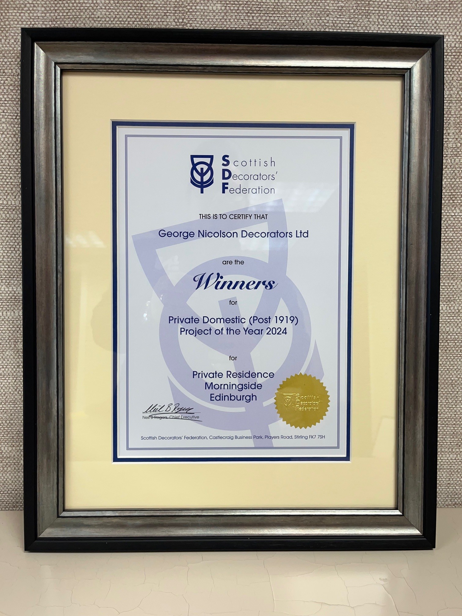 Private domestic (post 1919) project of the year 2024