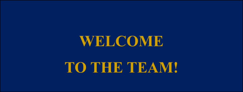 Welcome To The Team